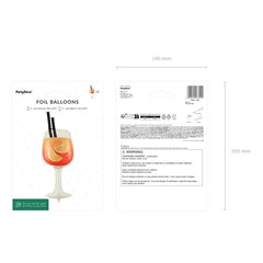Palloncino in lamina per bevande, 34x100 cm