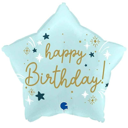 Palloncino 18" mylar stella  "happy birthday"
