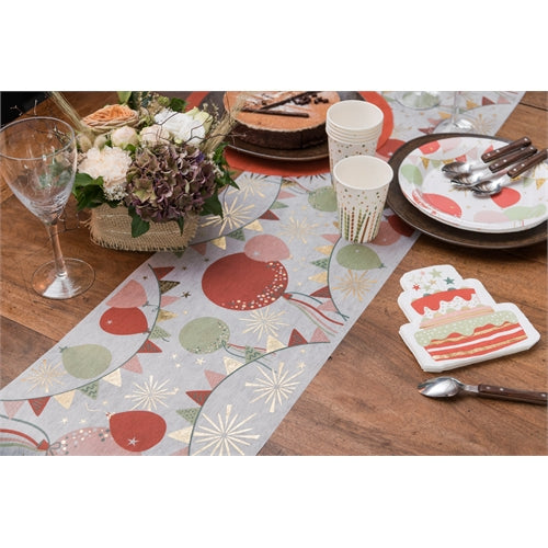 Runner da tavola party terracotta & gold – 28 cm × 3 m