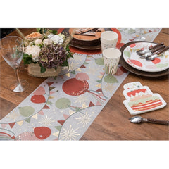 Runner da tavola party terracotta & gold – 28 cm × 3 m