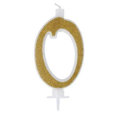 Candelina glitter oro 14 cm