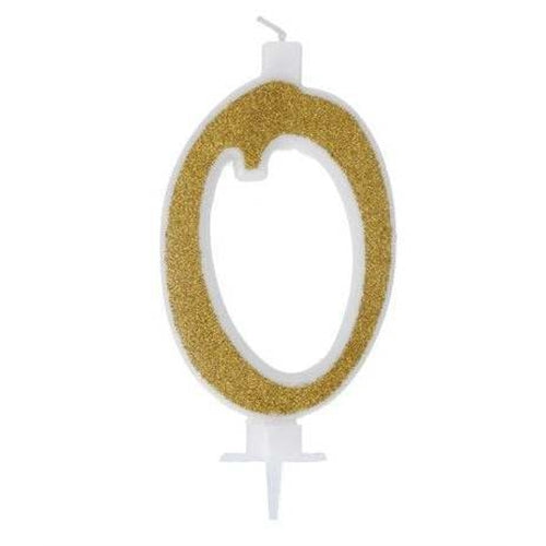 Candelina glitter oro 14 cm