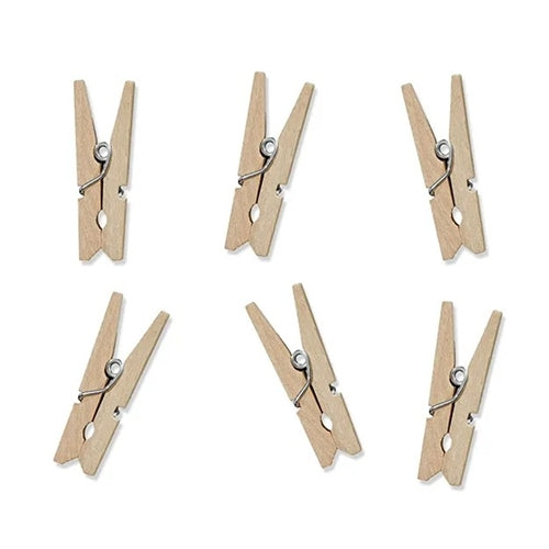 Mollette in legno, legno naturale (1 confezione / 20 pz.)