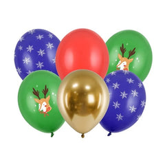 Palloncini merry christmas mix 6 pz