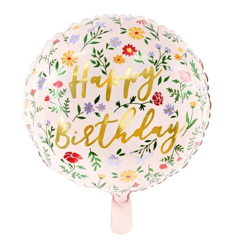 Palloncino in lamina con la scritta "buon compleanno", 45 cm, rosa chiaro