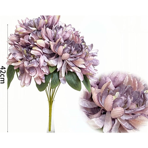 Bouquet di fiori artificiali lilla – h 42 cm