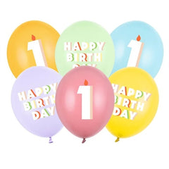 Palloncini 30 cm, 1, mix (1 confezione / 6 pezzi)