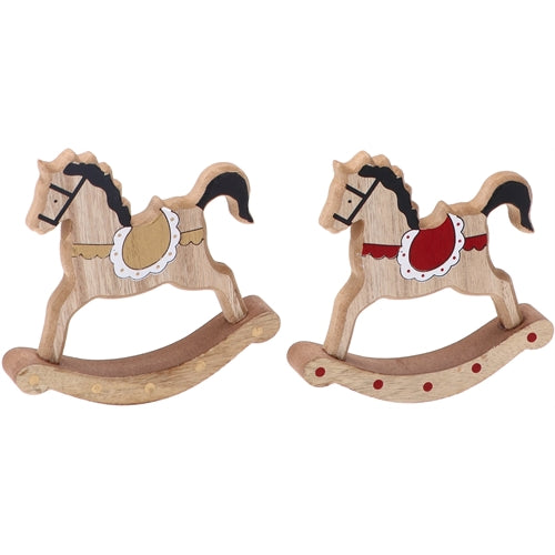 Cavallo a dondolo mdf naturale 15x3xh.14 cm