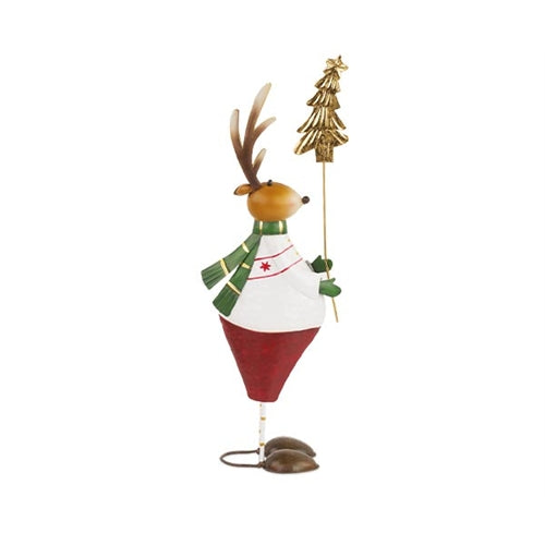 Renna con albero latta h.550 mm