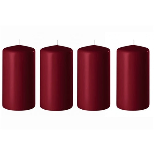 Candela in cera diam. 65 mm h. 150 mm 6 pz bordeaux