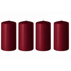 Candela in cera diam. 65 mm h. 150 mm 6 pz bordeaux