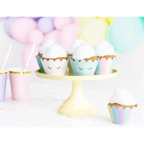 Pirottini per cupcake unicorno, 5x7,5x 5cm (1 confezione / 6 pezzi)