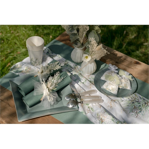 Piatti quadrati eucalipto – 23 × 23 cm – 10 pz