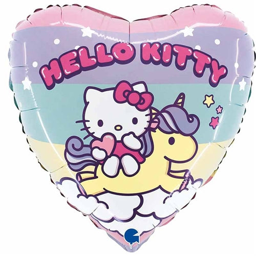 Palloncino foil hello kitty cuore 18"-46 cm