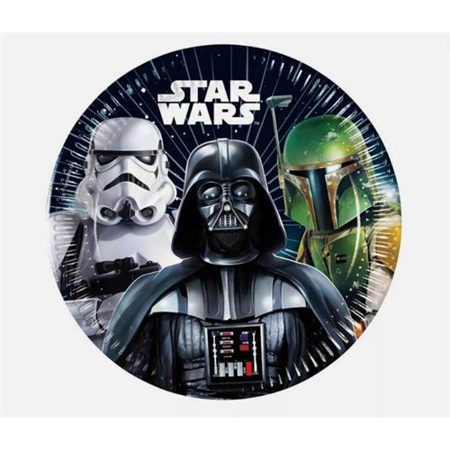 Piatto carta 20 cm star wars galaxy 8 pz