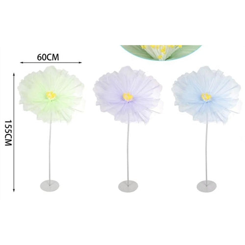 Fiori in organza h. 135 cm l. 60 cm col.ass.