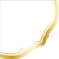 Tovaglioli liberty bianco bordo oro 33x33 cm 16 pz