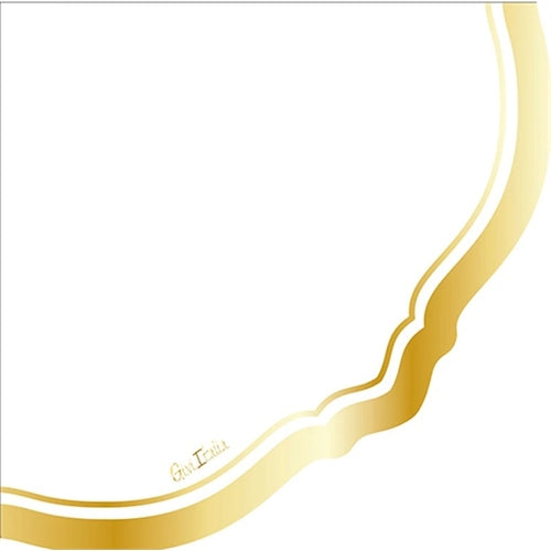 Tovaglioli liberty bianco bordo oro 33x33 cm 16 pz
