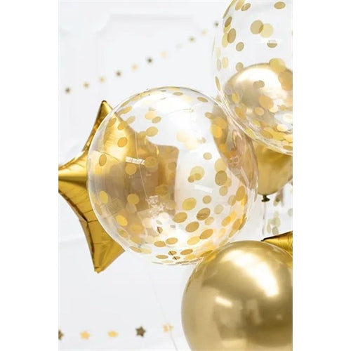 Mylar b-loon con coriandoli oro 40 cm