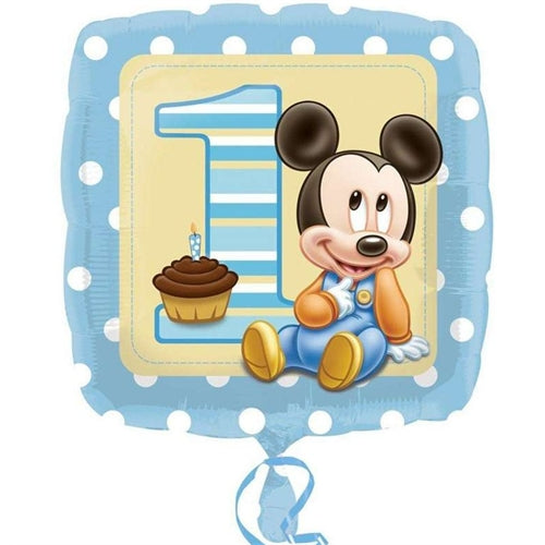 Mylar primo compleanno mickey mouse baby 18"
