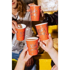 Bicchieri "festeggiamo!", 250 ml, arancione (1 confezione / 6 pezzi)