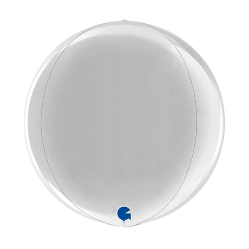 Palloncino globe sfera 4d 22" silver