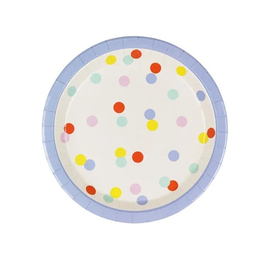Piatti confetti, 23 cm, misti (1 confezione / 6 pezzi)
