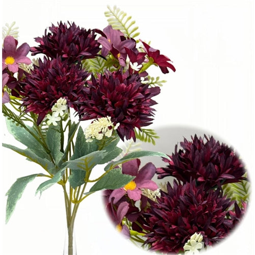 Bouquet di fiori artificiali bordeaux – h 30 cm