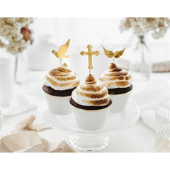 Decorazioni per cupcake prima comunione, 8,5-11 cm (1 confezione / 6 pezzi)