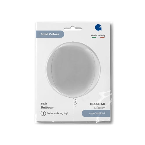 Mylar sfera argento 22" 4d