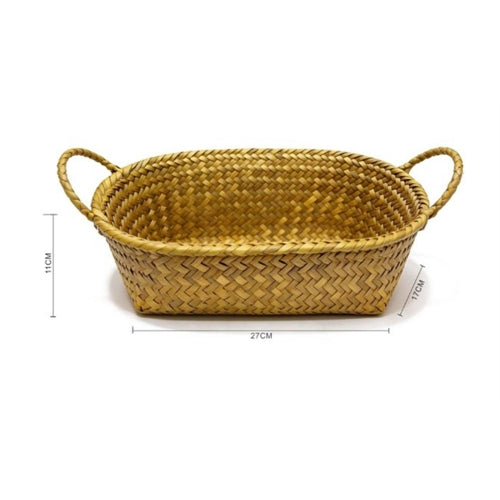 Cestino ovale in vimini con manici – 27 cm