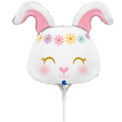 Palloncino in foil 14" mini shape coniglio "hippie bunny"