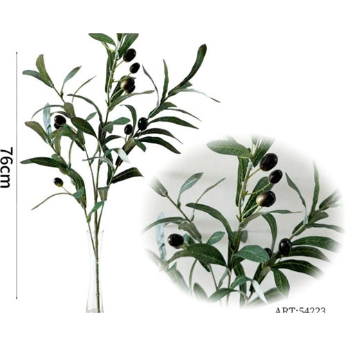 Ramo di ulivo artificiale con olive 76 cm