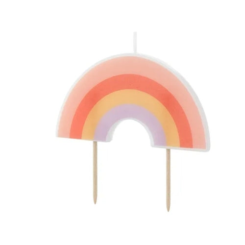 Candela di compleanno arcobaleno, 4,5 cm, mix
