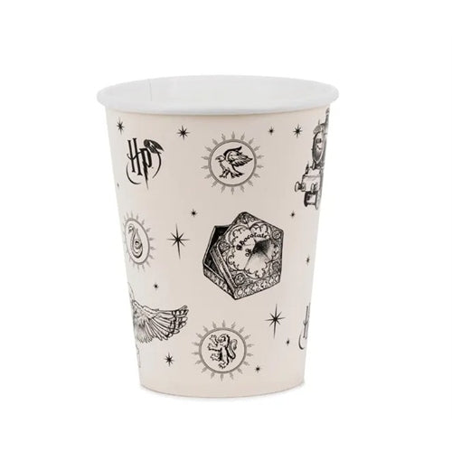 Bicchieri di carta harry potter, 250 ml, beige