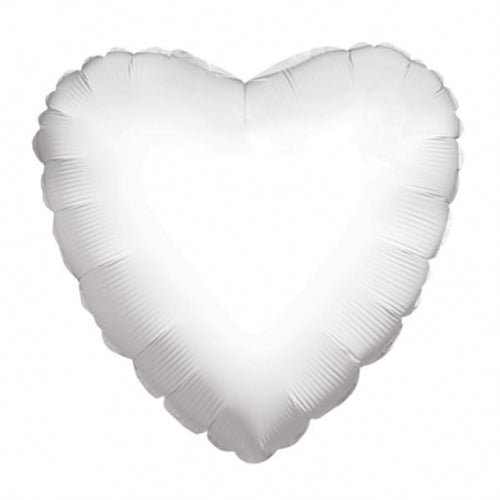 Foil cuore bianco 18"