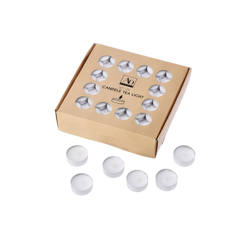 Set 100 candele t-light bianche d 3,75 cm g10