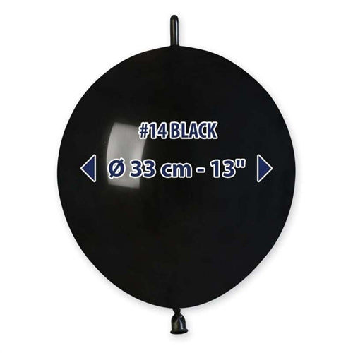 Palloncini gl13 13" link nero 014 50 pz