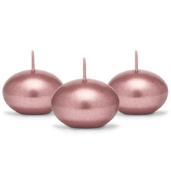 Disco di candela galleggiante, metallico, oro rosa, 4 cm
