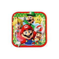 Piatto super mario 18 cm 8 pz