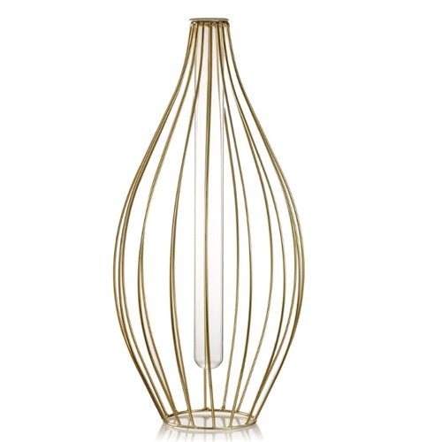 Vaso sakai metal gold h. 40 cm d. 20 cm