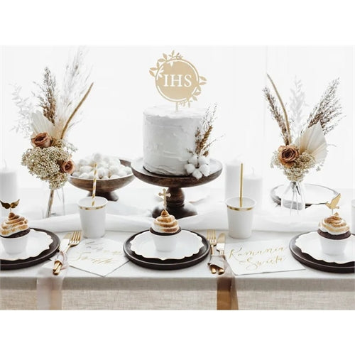 Cake topper in legno ihs 23 cm