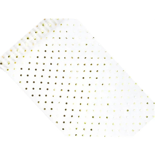 Organza stampata, bianca, 0,36 x 9 m
