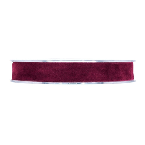 Nastro decorativo in velluto bordeaux – 15 mm x 7 m