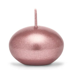 Disco di candela galleggiante, metallico, oro rosa, 4 cm