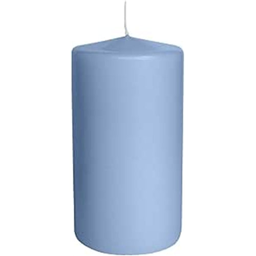Candele cera diam. 65 mm h. 100 mm conf.6 pz celeste polvere
