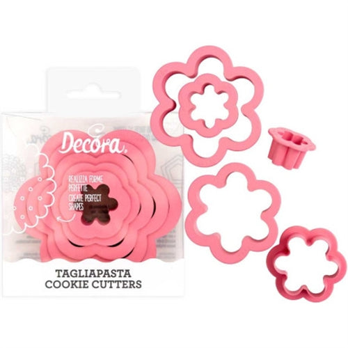 Set 6 tagliapasta in serie fiore 1,5 2,5 3,5 5 6,5 8 h. 2,2 cm