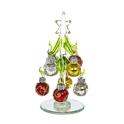 Albero di natale vetro h. 15,5 cm