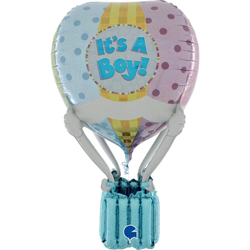 Mylar supershape mongolfiera it''s a boy 36"