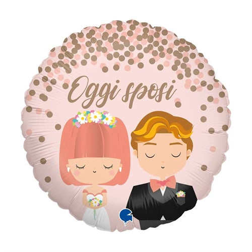 Mylar matrimonio " oggi sposi " 18" grabo